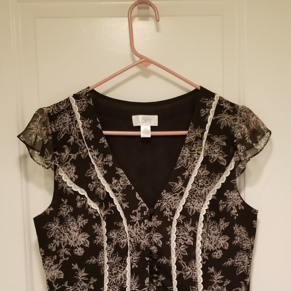 Ann Taylor Loft Black Shirt